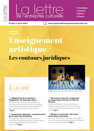 Couverture La lettre de l'entreprise culturelle