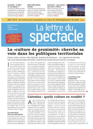 Couverture La Lettre du spectacle